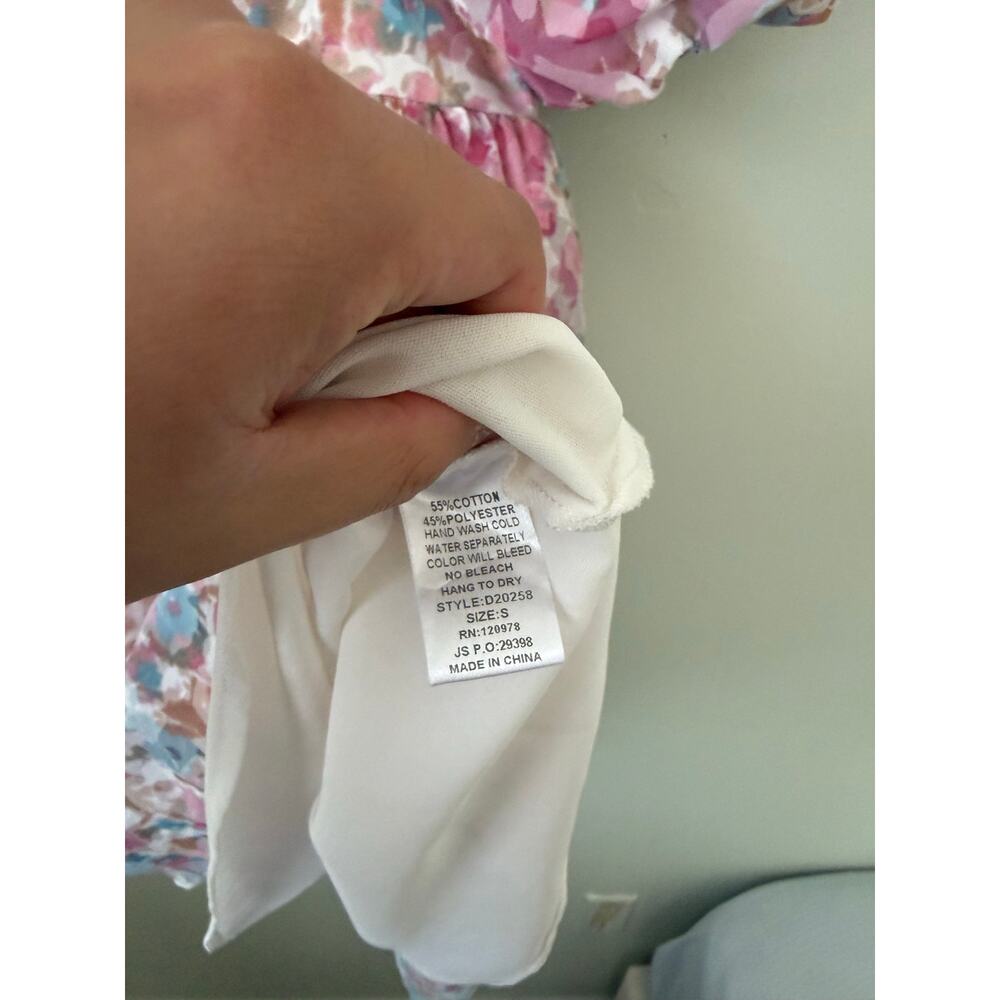 Entro | Floral Babydoll Puff Sleeve Summer Girlycore Preppy Maximalist - Picture 8 of 10